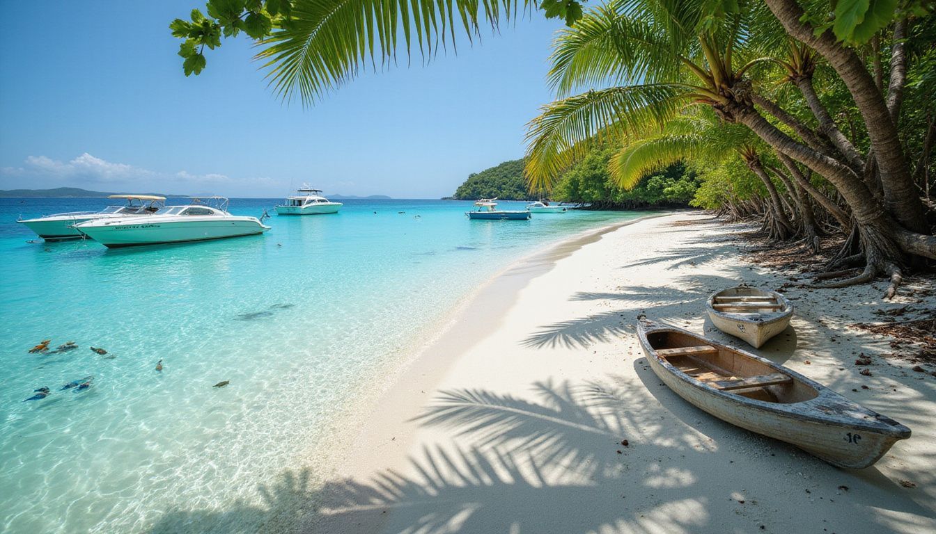 Pristine Saona Island seascape with vibrant coral and untouched shoreline.